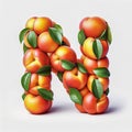 Fruity Letter N Royalty Free Stock Photo