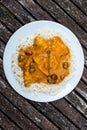Fruity Mild Chicken Curry With Boiled Rice Royalty Free Stock Photo