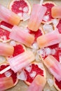 Fruity pink popsicles Royalty Free Stock Photo
