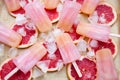 Fruity pink popsicles Royalty Free Stock Photo