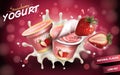 Fruity yogurt ads