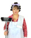 Frumpy Housewife With Broom