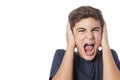 Frustated boy shouting Royalty Free Stock Photo