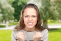 Frustrated angry woman Royalty Free Stock Photo