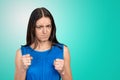 Frustrated angry woman Royalty Free Stock Photo