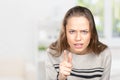 Frustrated angry woman Royalty Free Stock Photo
