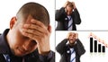 Frustrated Business man with his hands on his head Royalty Free Stock Photo