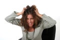 Frustrated Business Woman Pulling Her Hair Out 2 Royalty Free Stock Photo