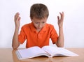 Frustrated child with learning difficulties Royalty Free Stock Photo