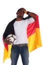 Frustrated german soccer supporter