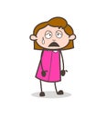 Frustrated Girl Tired Face Expression Vector