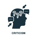 Frustrated Human, Angry Swear and Complain Glyph Pictogram. Criticism Silhouette Icon. Critic Thinking Solid Sign