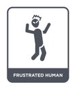 frustrated human icon in trendy design style. frustrated human icon isolated on white background. frustrated human vector icon