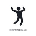 frustrated human isolated icon. simple element illustration from feelings concept icons. frustrated human editable logo sign