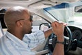 Frustrated Man With Road Rage Royalty Free Stock Photo