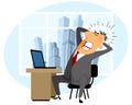 Frustrated man at work Royalty Free Stock Photo