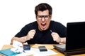 Frustrated nerdy accountant Royalty Free Stock Photo