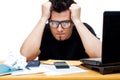 Frustrated nerdy accountant Royalty Free Stock Photo