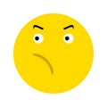 Frustrated smiley face icon Royalty Free Stock Photo