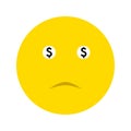 Frustrated smiley face icon Royalty Free Stock Photo