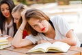 Frustrated Student before Exams Royalty Free Stock Photo