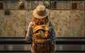 Woman Looking At Arrival and Departure Board