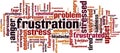 Frustration word cloud Royalty Free Stock Photo