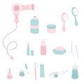 Cute self care vector illustration set!