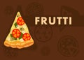 Frutti Pizza Web Banner Cartoon Vector Template