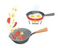 Fry in a pan Royalty Free Stock Photo