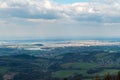 Frydek-Mistek city from Ondtejnik hill in Czech republic Royalty Free Stock Photo