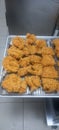 Fryed chicken crunchy and crispy well done and good colour yummy yummy