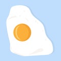 Fryed egg. Morning dish. Vector Royalty Free Stock Photo