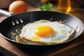 Frying a Delicious Homemade Breakfast Egg.AI Generated