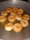 frying donuts