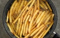 Frying french fries Royalty Free Stock Photo