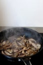 Frying Mushrooms Royalty Free Stock Photo