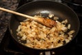 Frying Onions Royalty Free Stock Photo