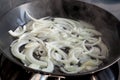 Frying onions Royalty Free Stock Photo