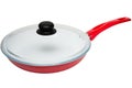 Frying pan with ceramic coating and glass lid