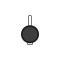 frying pan colored illustration. Element of camping icon for mobile concept and web apps. Flat design frying pan colored Royalty Free Stock Photo