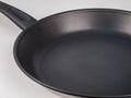 Frying pan for cooking, non-stick coating, Teflon, close-up, metal frying pan