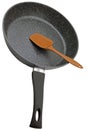 Frying pan and flipper used in frying for cooking Royalty Free Stock Photo