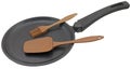 Frying pan and flipper used in frying for cooking Royalty Free Stock Photo