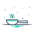 Mix icon for Frying Pan, dripping and skillet Royalty Free Stock Photo