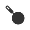 Frying pan icon in flat style. Cooking pan illustration on white Royalty Free Stock Photo