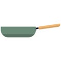 Frying pan icon, flat vector isolated illustration. Kitchen cooking utensils. Kitchenware. Cookware.