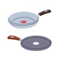 Frying pan icon. Kitchen tools silhouette. Vector illustration. Royalty Free Stock Photo