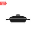 Frying pan icon. Vector concept illustration for design. Royalty Free Stock Photo