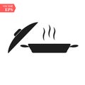 Frying pan icon. Vector concept illustration for design. Royalty Free Stock Photo